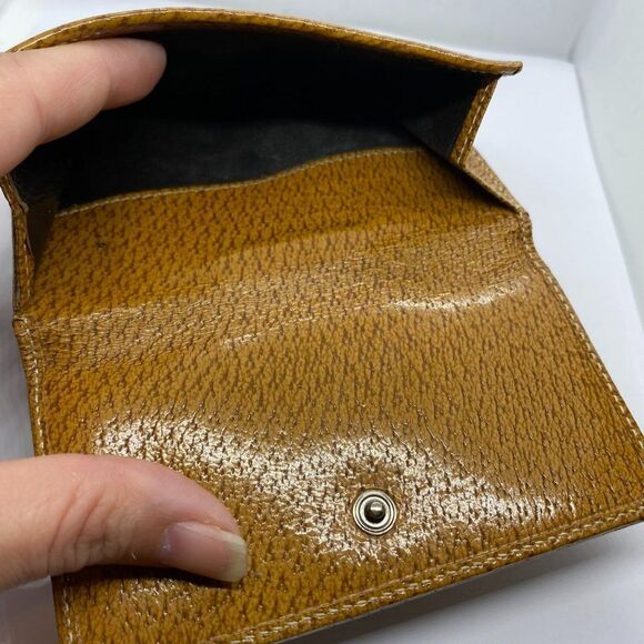 Authentic GUCCI Vintage Brown / Tan Canvas & Leather Double Sided Bifold Wallet - Picture 10 of 11